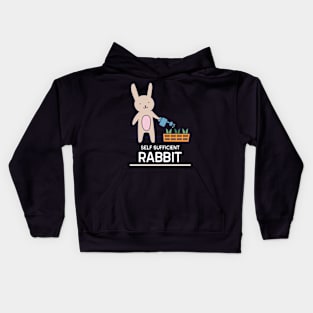 Self Sufficient Rabbit Kids Hoodie